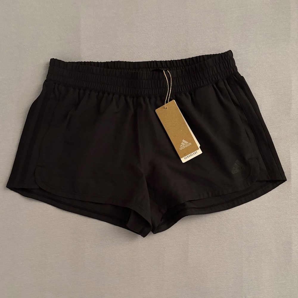 New Adidas Black Pacer Shorts